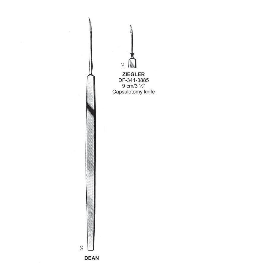 Ziegler, Capsulotomy Knife 9cm (DF-341-3885) by Dr. Frigz