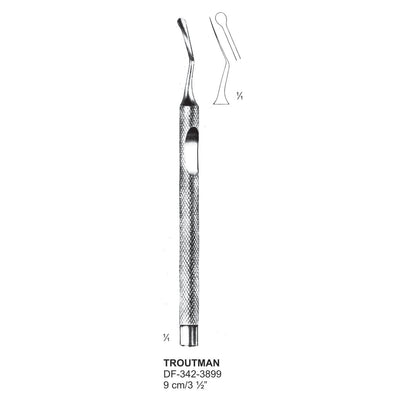 Troutman, Corneal Dissector, Iris Knives, 9cm  (DF-342-3899) by Dr. Frigz
