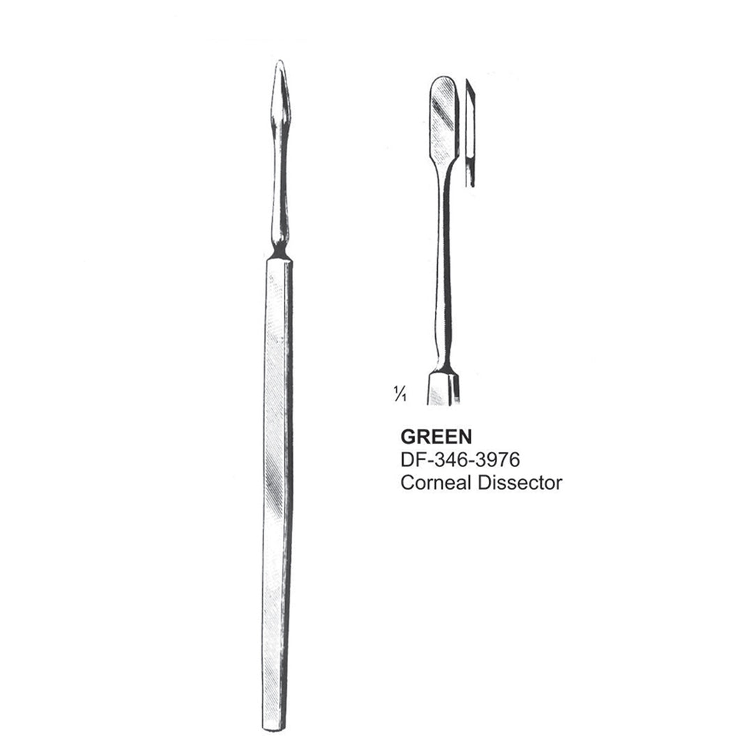 Green Corneal Dissector  (DF-346-3976) by Dr. Frigz