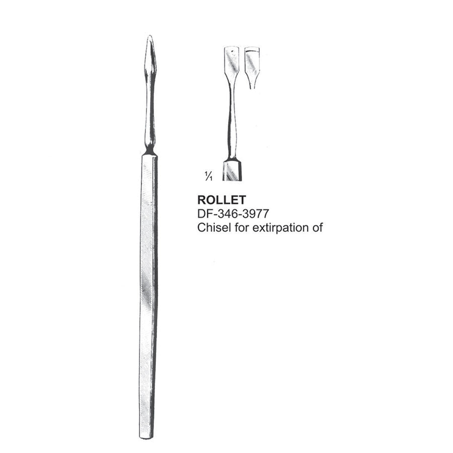 Rollet Chisel For Extirpation  (DF-346-3977) by Dr. Frigz