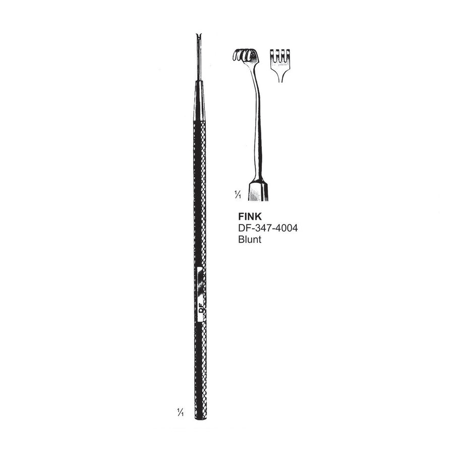 Fink Retractors, Curved On Flat, Blunt (DF-347-4004) by Dr. Frigz