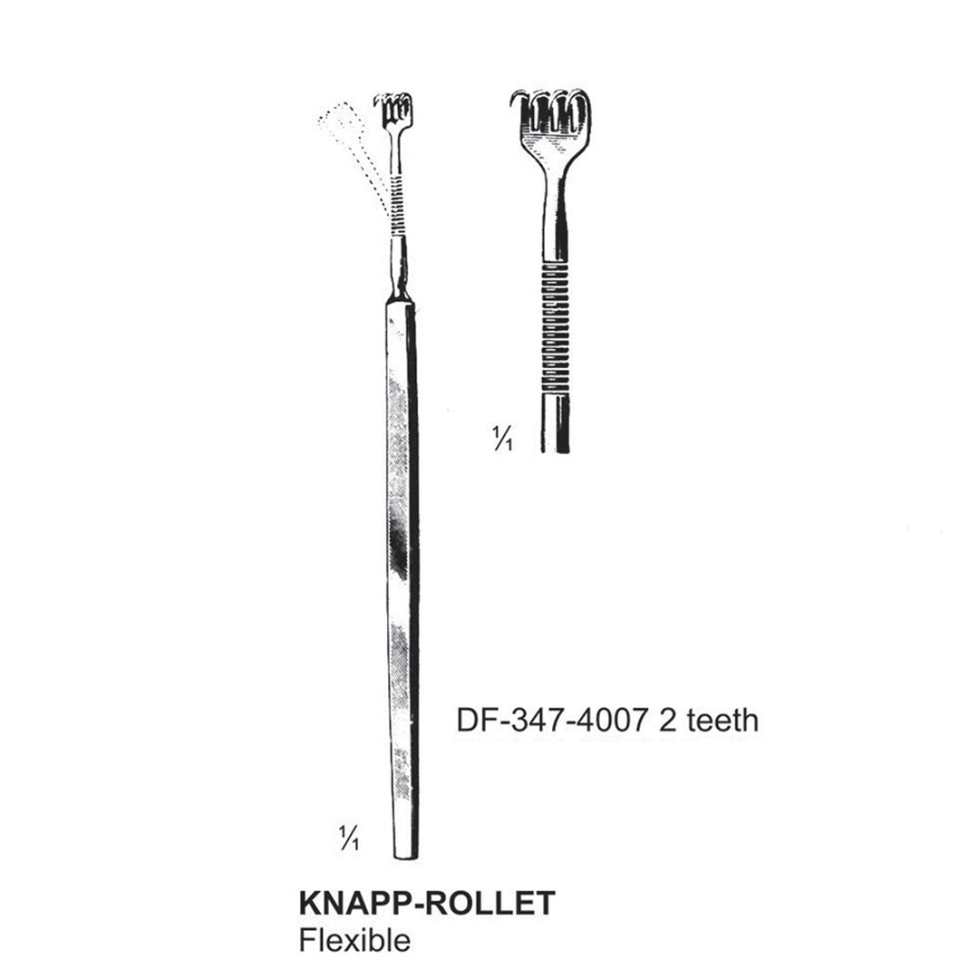 Knapp-Rollet Retractors, 2 Teeth, Flexible (DF-347-4007) by Dr. Frigz