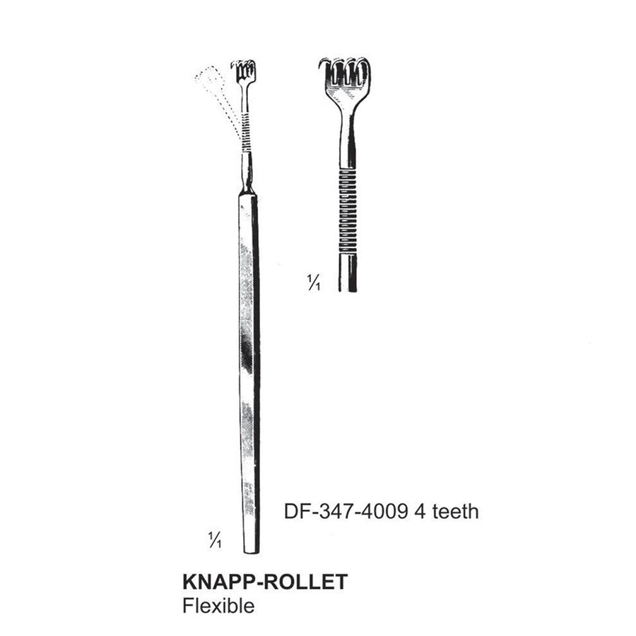 Knapp-Rollet Retractors, 4 Teeth, Flexible (DF-347-4009) by Dr. Frigz