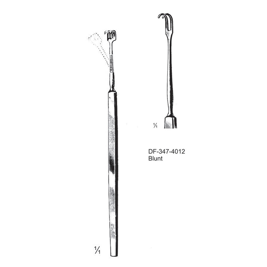 Axenfeld Hooks For Extirpation Of The Lachrymal Gland, Blunt, 2 Prong (DF-347-4012) by Dr. Frigz