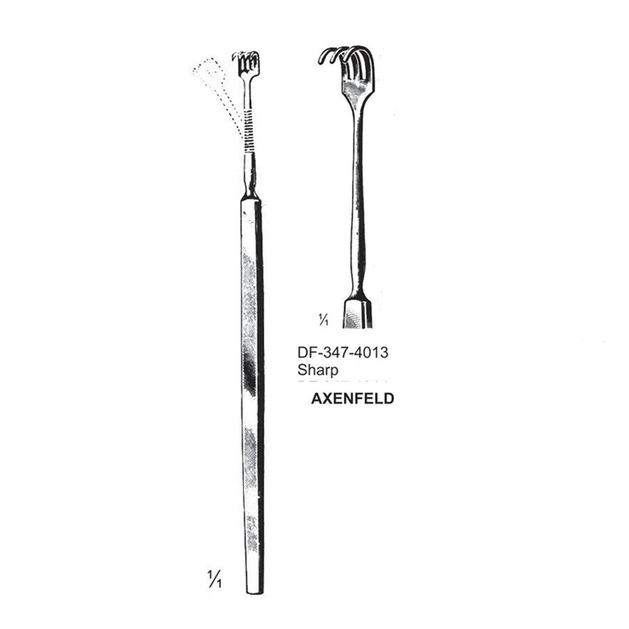 Axenfeld Hooks For Extirpation Of The Lachrymal Gland, Sharp, 3 Prong (DF-347-4013) by Dr. Frigz