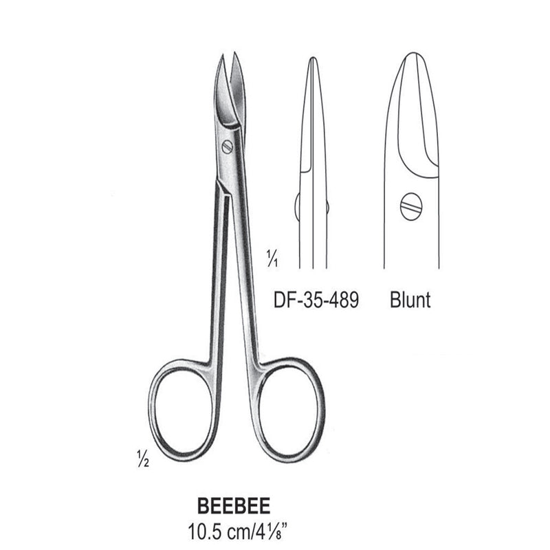 Beebee Wire Cutting Scissors, Straight, Blunt, 10.5cm  (DF-35-489) by Dr. Frigz