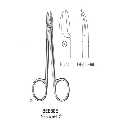 Beebee  Wire Cutting Scissors, Curved, Blunt, 10.5cm  (DF-35-490)