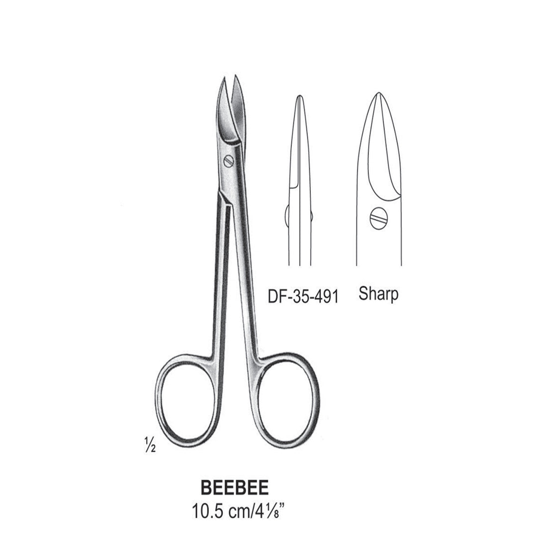 Beebee  Wire Cutting Scissors, Straight, Sharp, 10.5cm  (DF-35-491) by Dr. Frigz
