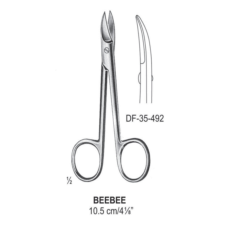 Beebee  Wire Cutting Scissors, Curved, Sharp, 10.5cm  (DF-35-492) by Dr. Frigz