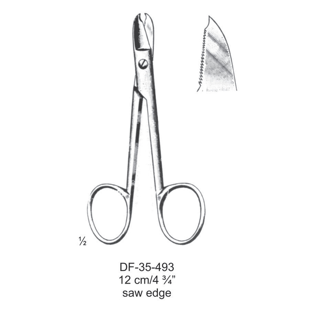 Scissors, Saw Edge, 12cm  (DF-35-493) by Dr. Frigz