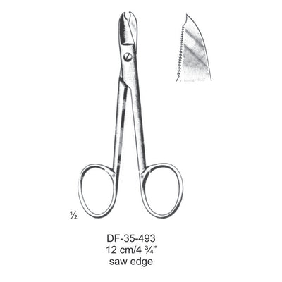 Scissors, Saw Edge, 12cm  (DF-35-493)