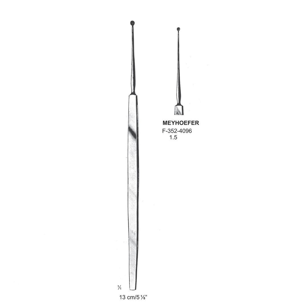 Meyhoefer Chalazion Curettes, Sharp, 1.5mm Dia  13cm (DF-352-4096) by Dr. Frigz