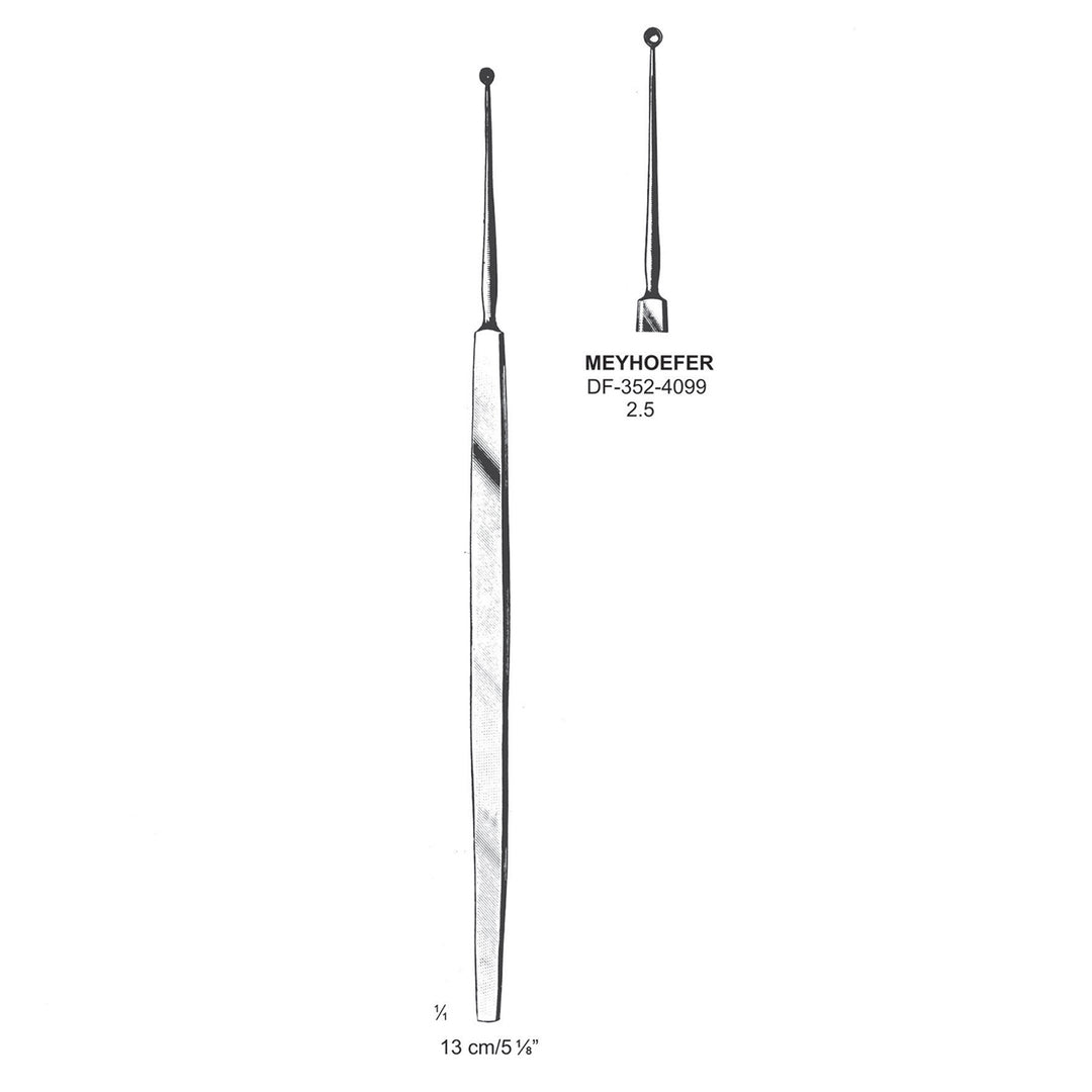 Meyhoefer Chalazion Curettes, Sharp, 2.5mm Dia  13cm (DF-352-4099) by Dr. Frigz