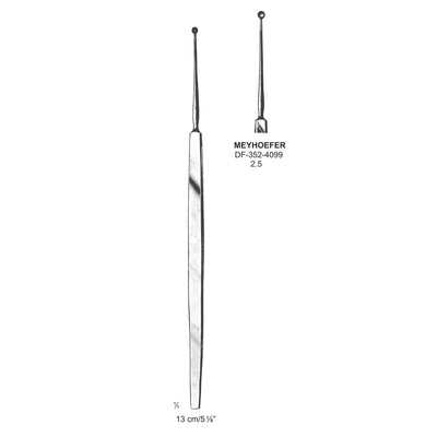 Meyhoefer Chalazion Curettes, Sharp, 2.5mm Dia  13cm (DF-352-4099)