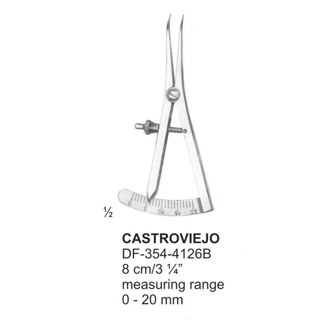 Castroviejo Markers 8Cm, Measuring Range 0-20mm (DF-354-4126B) by Dr. Frigz