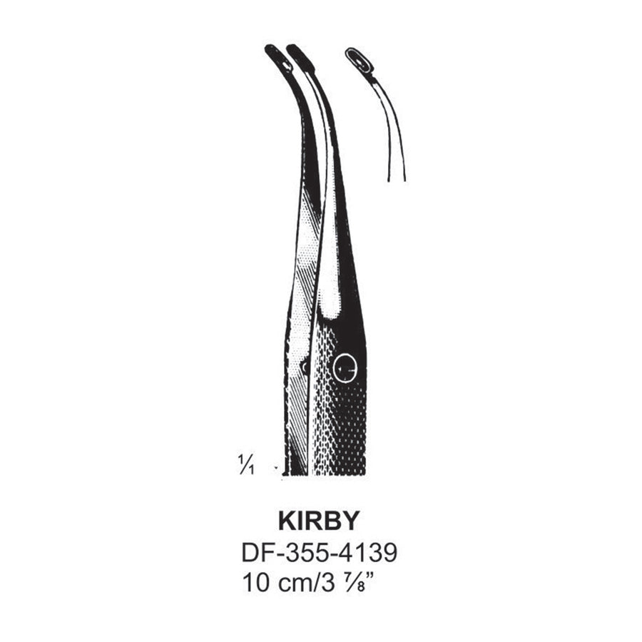 Kirby Capsular Forceps, Curved, 10Cm, Standard Pattern (DF-355-4139) by Dr. Frigz