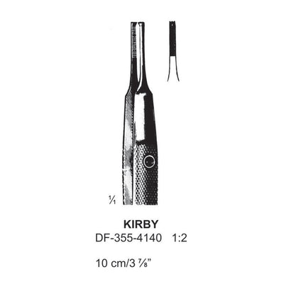 Kirby Forceps, Straight, 1X2 Teeth, 10Cm, Serrated (DF-355-4140)