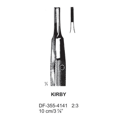 Kirby Forceps, Straight, 2X3 Teeth, 10Cm, Serrated (DF-355-4141)