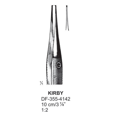 Kirby Forceps, Straight, 1X2 Teeth, 10Cm, Smooth (DF-355-4142)