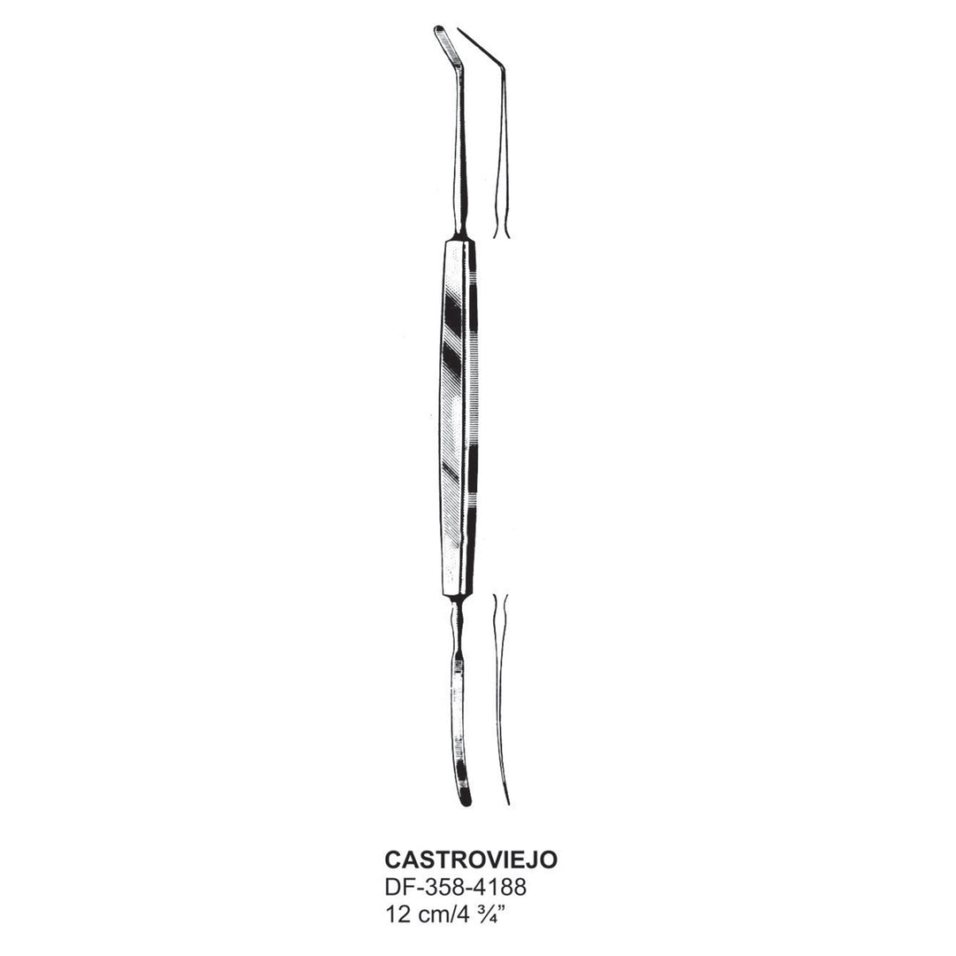 Castroviejo, Double Ended Spatulas, 12 cm  (DF-358-4188) by Dr. Frigz