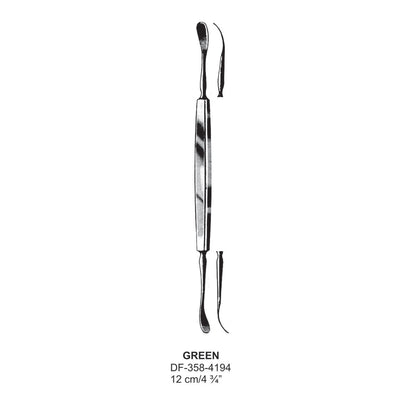 Green Double-Ended  Spatulas, 12cm  (DF-358-4194) by Dr. Frigz