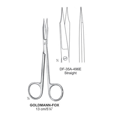 Goldman-Fox Fine Operating Scissors, Straight,13cm  (DF-35A-496E)
