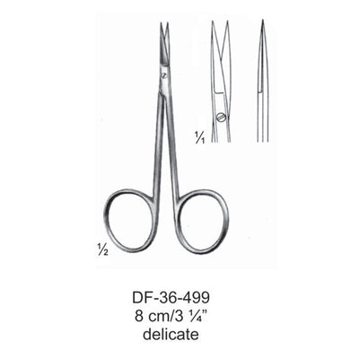 Iris Eye Scissors, Delicate, 8cm  (DF-36-499) by Dr. Frigz