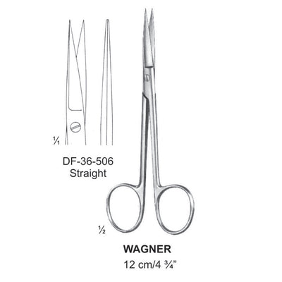 Wagner Fine Operating Scissors, Straight, 12cm  (DF-36-506)