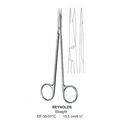Reynolds Fine Operating Scissors, 15.5cm  (DF-36-511C) by Dr. Frigz