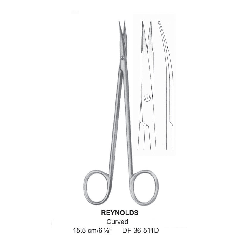 Reynolds Fine Operating Scissors, 15.5cm  (DF-36-511D) by Dr. Frigz