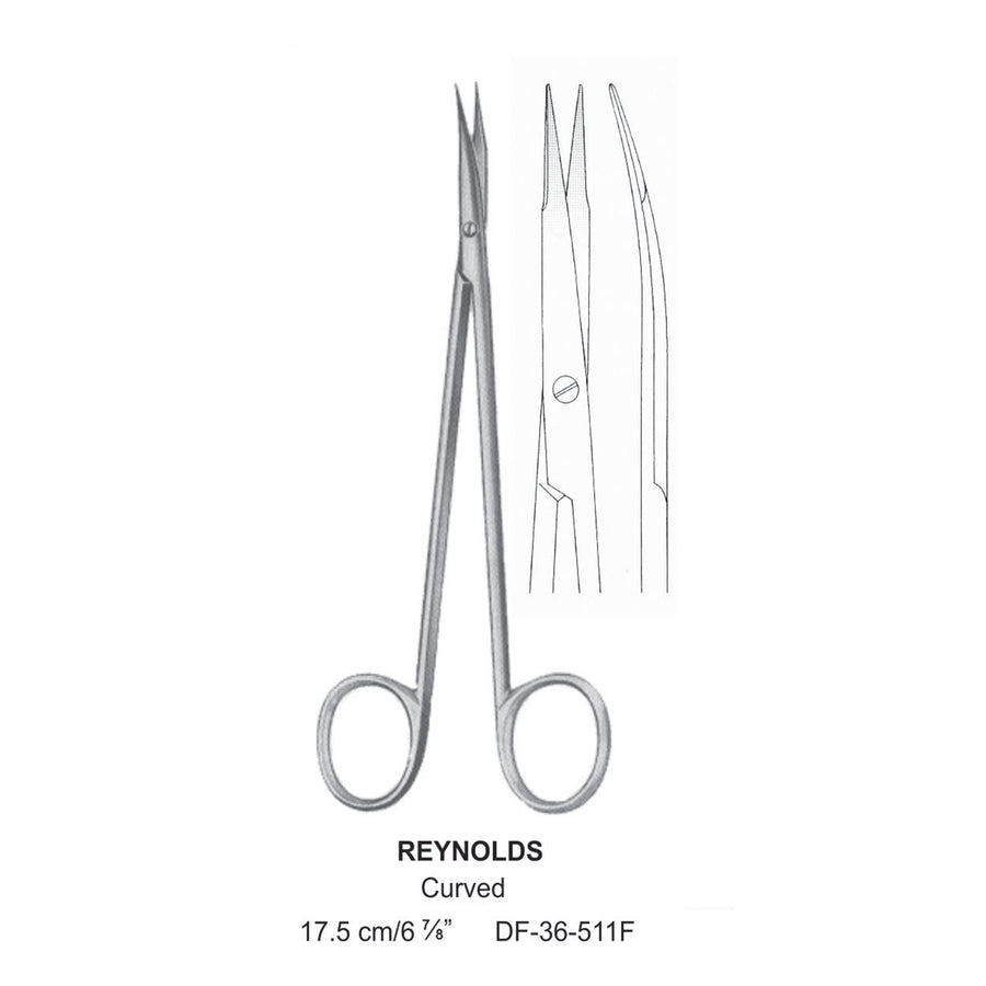 Reynolds Fine Operating Scissors, 17.5cm  (DF-36-511F) by Dr. Frigz