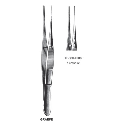 Graefe Iris Forceps, Straight, 7 cm  (DF-360-4206)