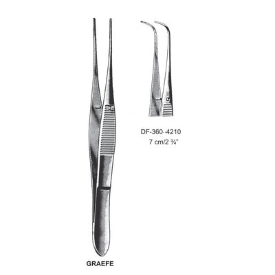 Graefe Iris Forceps, Angled,  7 cm  (DF-360-4210)