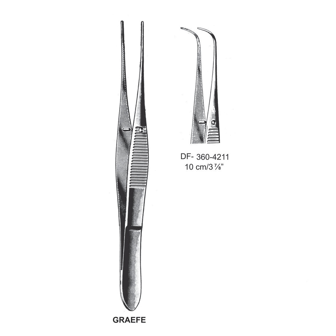 Graefe Iris Forceps, Angled,  7 cm  (DF-360-4211) by Dr. Frigz