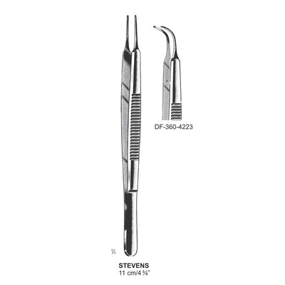 Stevens Iris Forceps, Angled,  1X2 Teeth, 11 cm  (DF-360-4223)