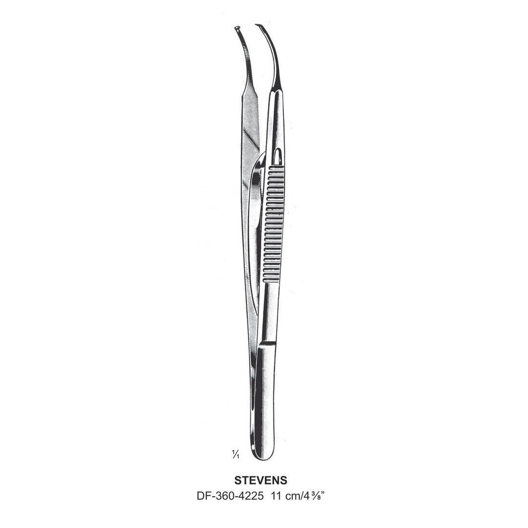 Stevens Iris Forceps, Curved, 11 cm  (DF-360-4225) by Dr. Frigz