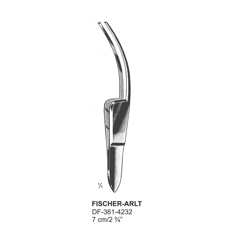 Fischer-Arkt Iris Forceps, 7 cm  (DF-361-4232) by Dr. Frigz