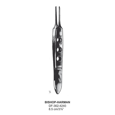 Bishop-Harman Iris Forceps 8.5cm Serrated, 0.8mm  (DF-362-4240)