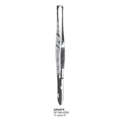 Graefe Tissue Forceps With Pin, 11cm  (DF-364-4254)