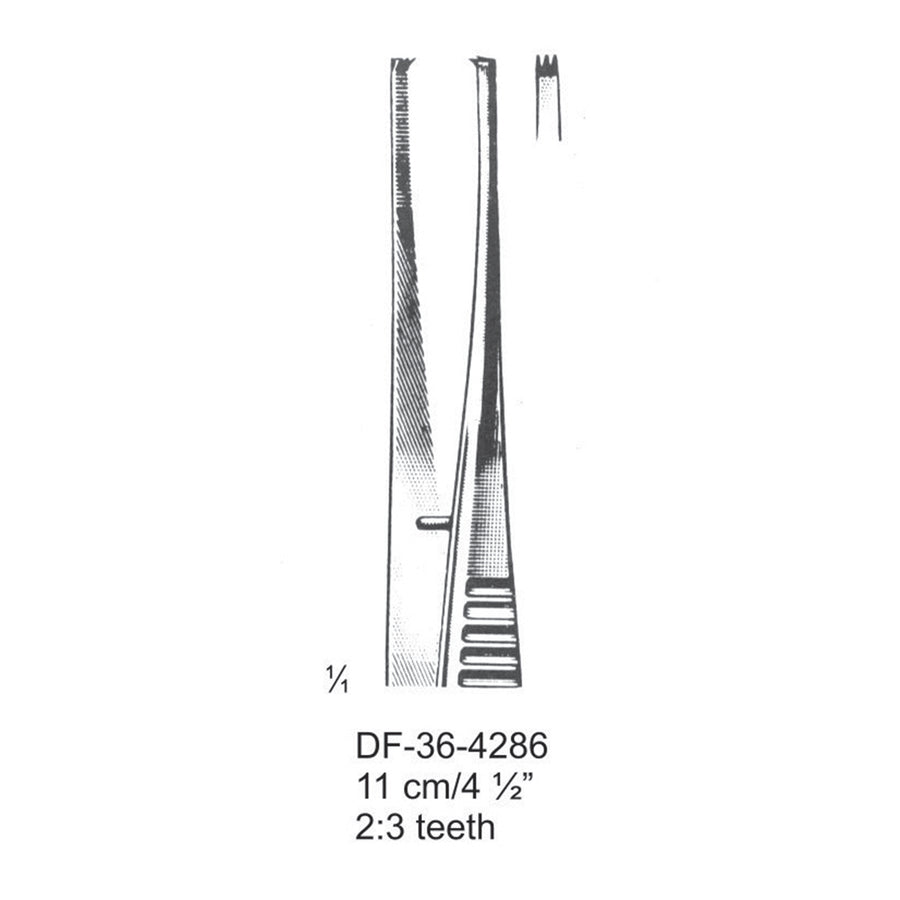 Suture Forceps, 11Cm, 2X3 Teeth (DF-366-4286) by Dr. Frigz