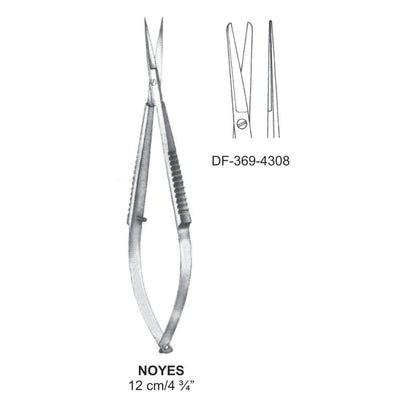 Noyes Micro Scissors, Straight, Bl/Bl, 12cm  (DF-369-4308)