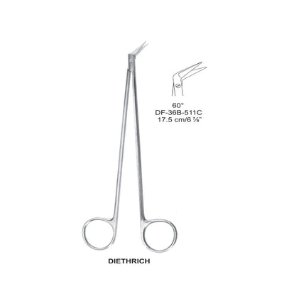 Diethrich Coronary Scissors, 60 Degree,17.5cm (DF-36B-511C)