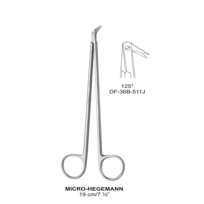 Micro-Hegemann Vascular Scissors 125 Degree, 19cm (DF-36B-511J)