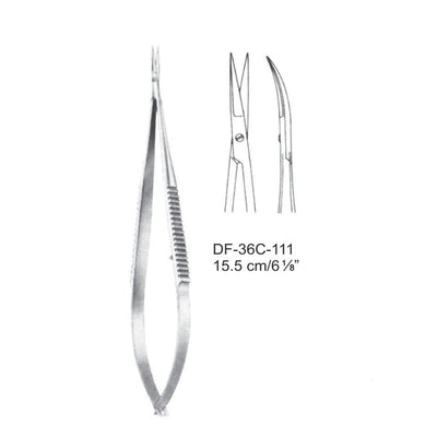 Micro Scissors, Curved, 15.5cm (DF-36C-111) by Dr. Frigz