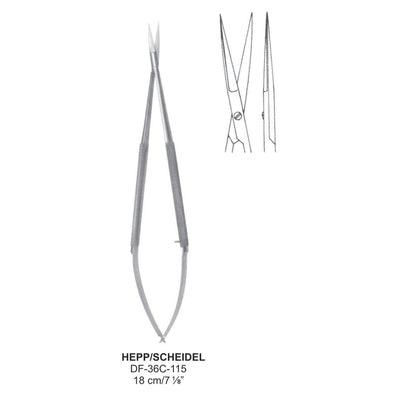 Hepp/Scheidel Micro Scissors, Straight, 18cm  (DF-36C-115)