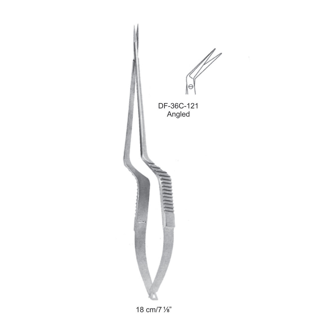 Micro Scissors, Angled, 18cm (DF-36C-121) by Dr. Frigz