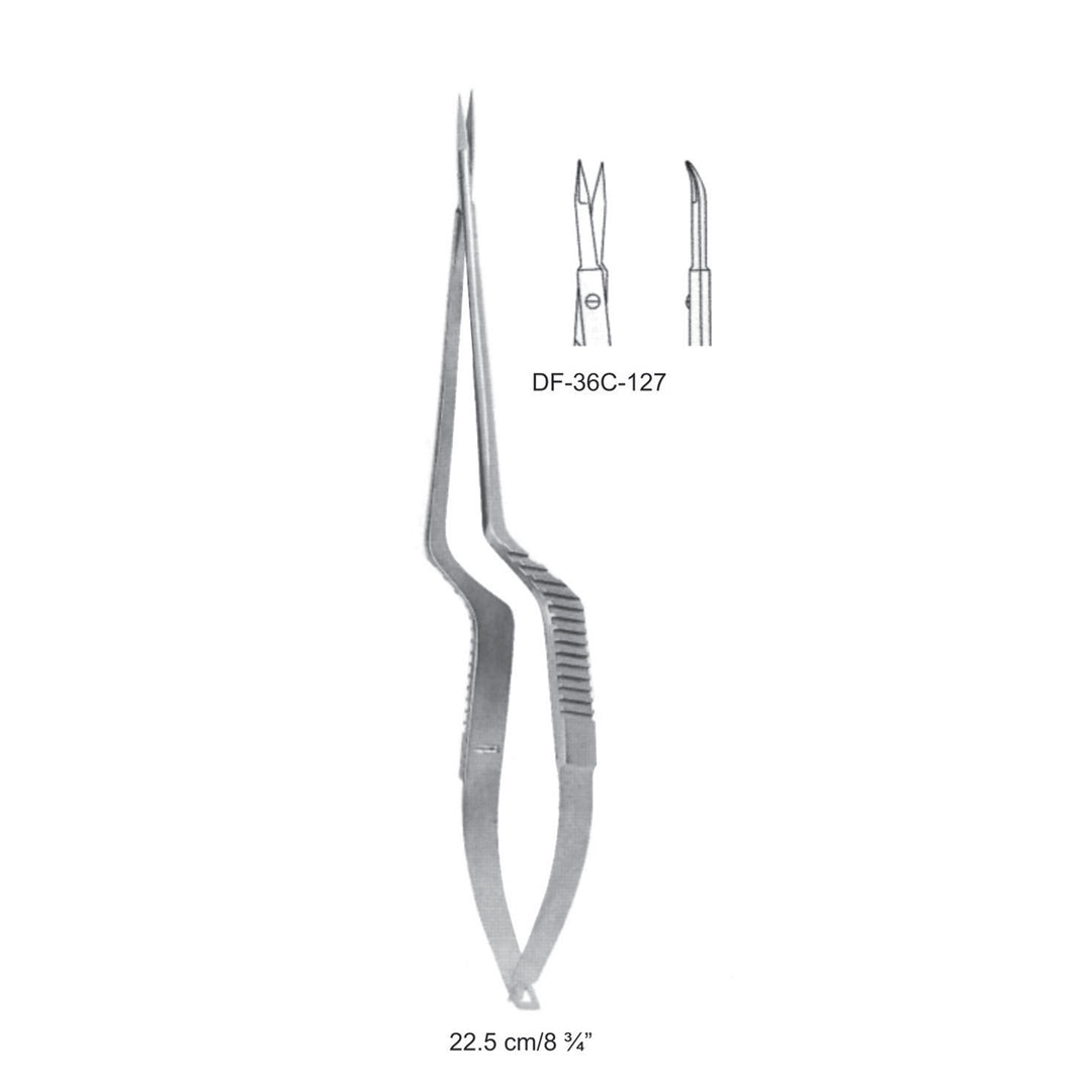 Micro Scissors, Curved, 22.5cm (DF-36C-127) by Dr. Frigz