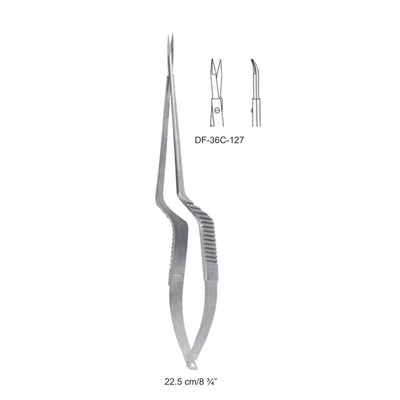 Micro Scissors, Curved, 22.5cm (DF-36C-127)