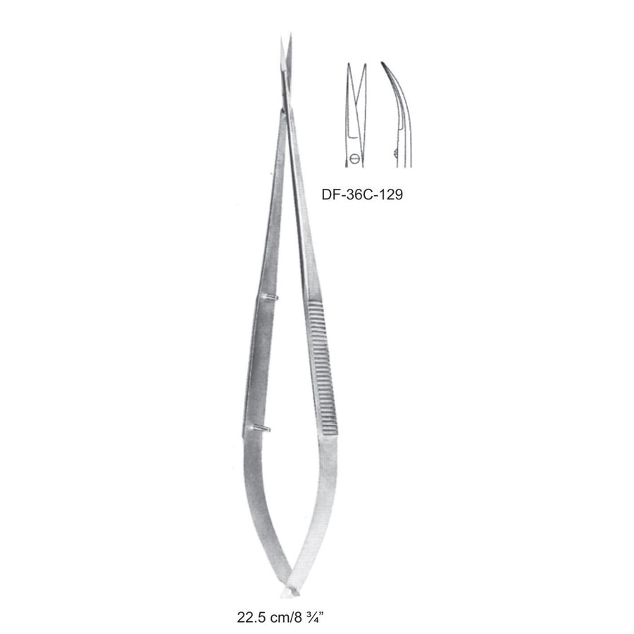 Micro Scissors, Curved, 22.5cm (DF-36C-129) by Dr. Frigz