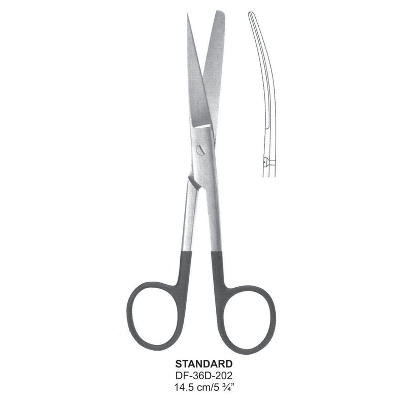 Standard Supercut Scissors, Curved, 14.5cm (DF-36D-202) by Dr. Frigz